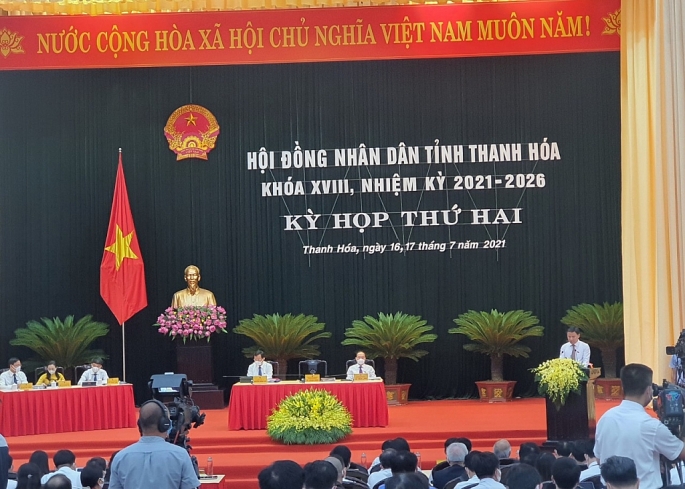 Toàn cảnh kỳ họp thứ hai HĐND tỉnh Thanh Hóa khóa XVIII, nhiệm kỳ 2021-2026