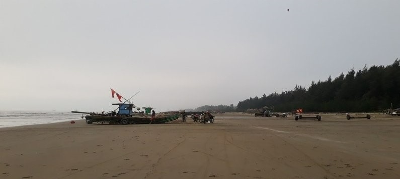 Bãi biển thuộc xã Quảng Hải, huyện Quảng Xương