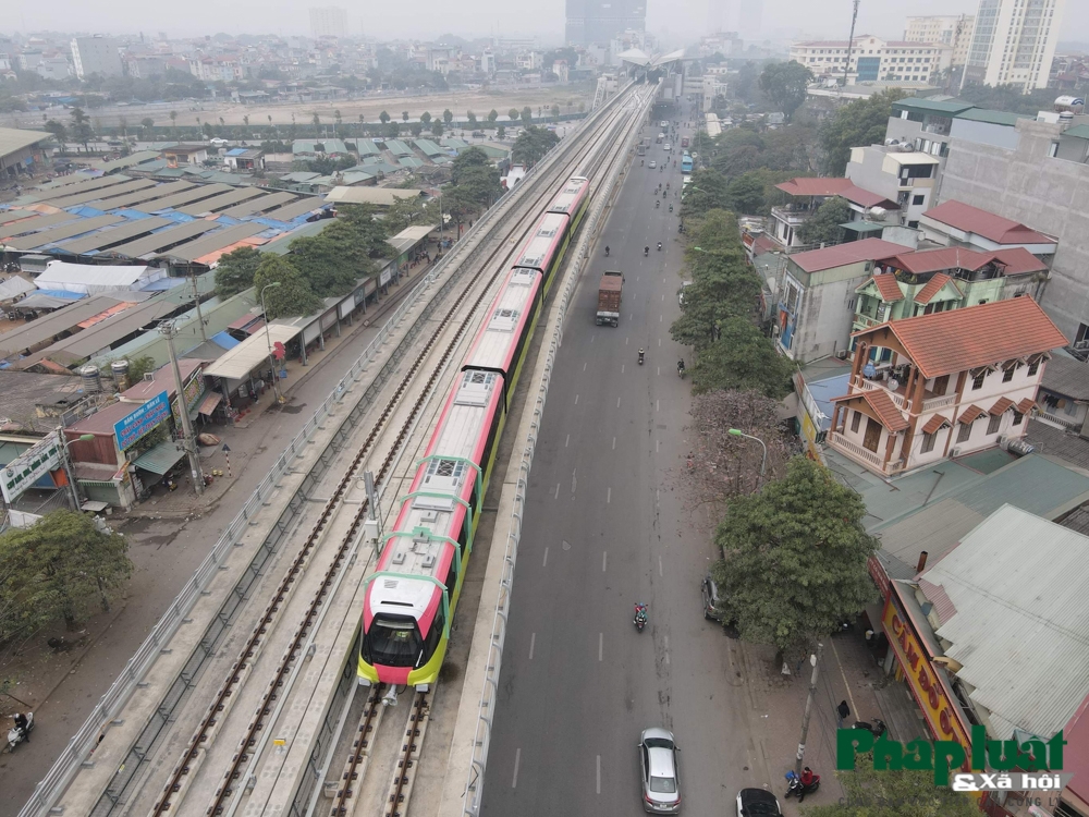 Chính thức chạy thử nghiệm đoàn tàu đầu tiên tuyến đường sắt Nhổn - ga Hà Nội