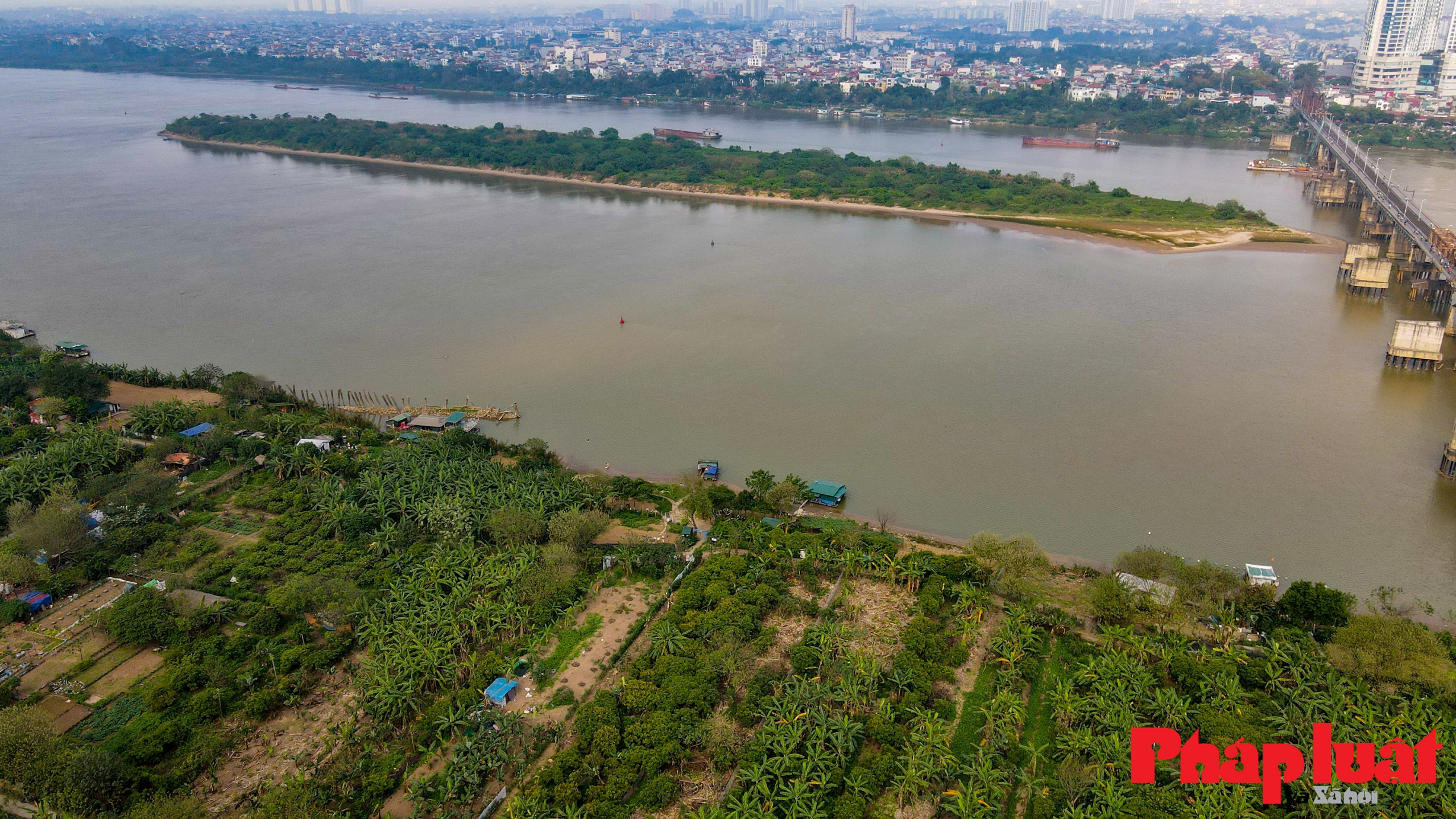 Toàn cảnh bãi bồi sông Hồng chuẩn bị quy hoạch thành phân khu đô thị