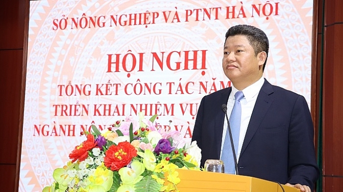 Phó Chủ tịch UBND TP Nguyễn Mạnh Quyền: “Năm 2021, ngành nông nghiệp cần tiếp tục nỗ lực để hoàn thành xuất sắc mức tăng trưởng thấp nhất là 4,2%”.(ảnh: Vân Nga)
