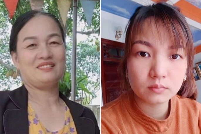 Hai mẹ con Nguyễn Thị Đào và Nguyễn Thị Thúy (Ảnh: Công an Thanh Hóa).