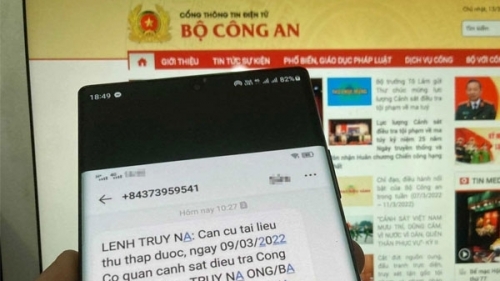 Bộ Công an cảnh báo lệnh truy nã giả mạo qua tin nhắn điện thoại