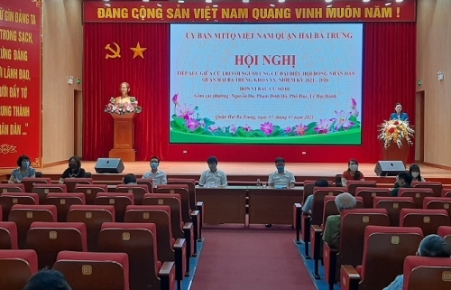 Quận Hai Bà Trưng: Ứng cử viên đại biểu HĐND quận cam kết luôn lấy chương trình hành động làm định hướng công tác