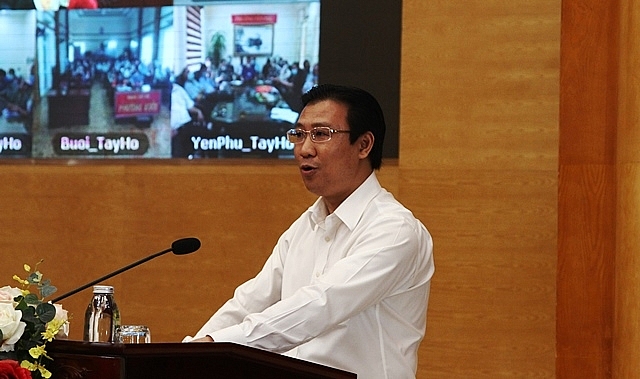  Ông Nguyễn Thanh Bình - Trưởng ban Văn hóa Xã hội, HĐND TP Hà Nội trình bày chương trình hành động.