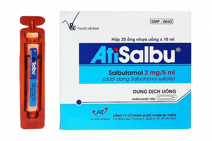 thu hồi toàn quốc dung dịch uống Atisalbu (salbutamol 2mg/5ml) do 