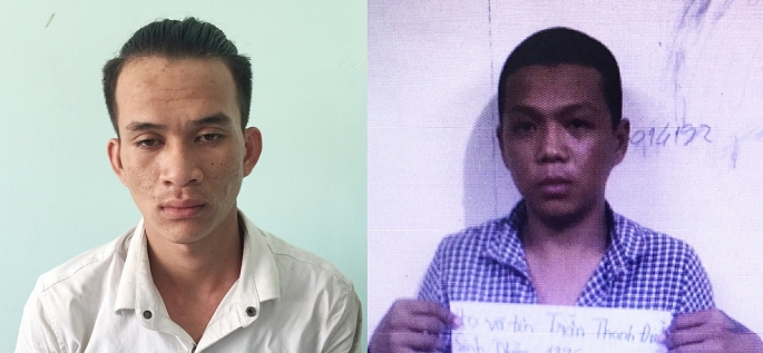 Hai bị can Lương Bá Đạt (trái) và Trần Thanh Điền.