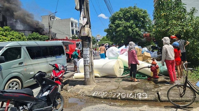 Vụ cháy thiệt hại về tài sản, bước đầu xác định không có thiệt hại về người.