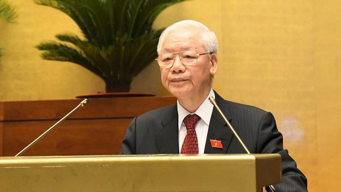 Tổng Bí thư Nguyễn Phú Trọng phát biểu tại phiên khai mạc kỳ họp thứ nhất Quốc hội khóa XV.