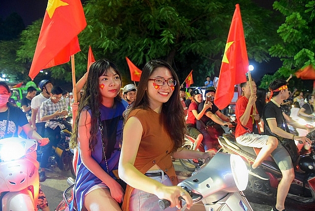 ha noi co do rop troi mung chien thang lich su cua olympic viet nam