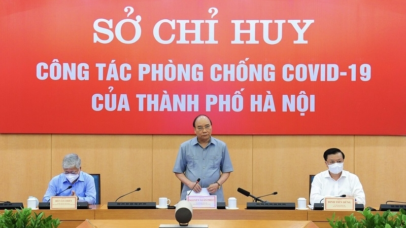 Chủ tịch nước Nguyễn Xuân Phúc: “Hà Nội giãn cách xã hội rất kịp thời, tạo bức tường thành ngăn chặn đại dịch lây lan”