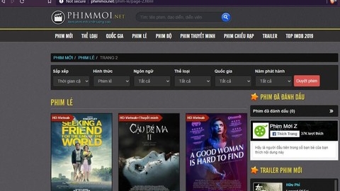 Khởi tố vụ chiếu lậu phim trên trang phimmoi.net