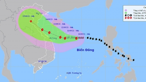 Bão số 5 giật cấp 12, Nam Bộ có mưa rào và dông