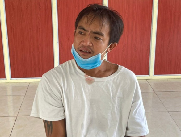 Đối tượng Lê Văn Hải tại cơ quan Công an.