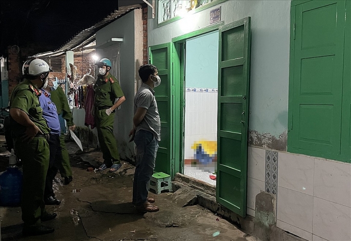 Hiện trường vụ án mạng. Ảnh: Phạm Duy Hiện trường vụ án mạng. Ảnh: Phạm Duy