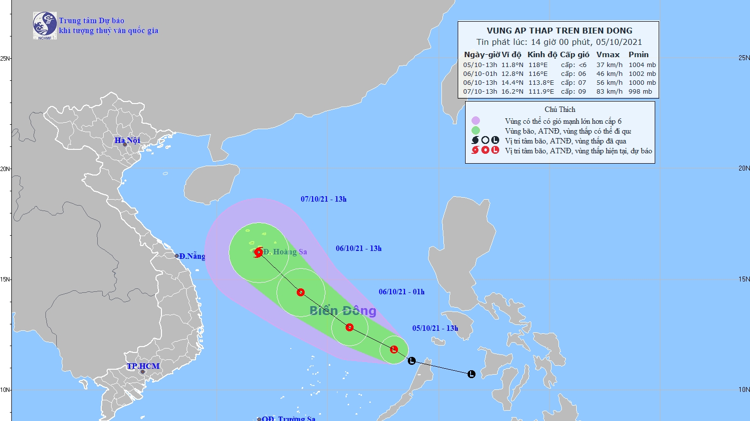 Xuất hiện vùng áp thấp trên Biển Đông, có khả năng mạnh lên thành bão