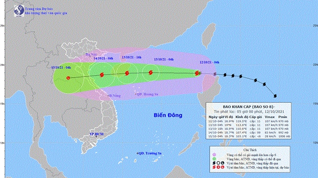 Bão Kompasu vào Biển Đông, trở thành cơn bão số 8