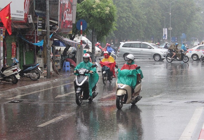 Bắc Bộ và Thanh Hóa có mưa, cục bộ có mưa vừa, mưa to.