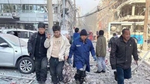 Nổ khí ga ở Trung Quốc, tòa nhà 7 tầng bị phá hủy