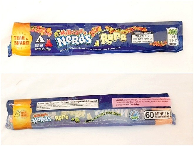 Gói kẹo không rõ nguồn gốc mà 9 học sinh đã ăn