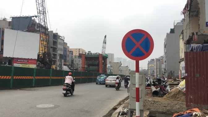 Hà Nội: Rào chắn thi công tuyến đường Vành đai 2 từ Trường Chinh - Đại La - Minh Khai