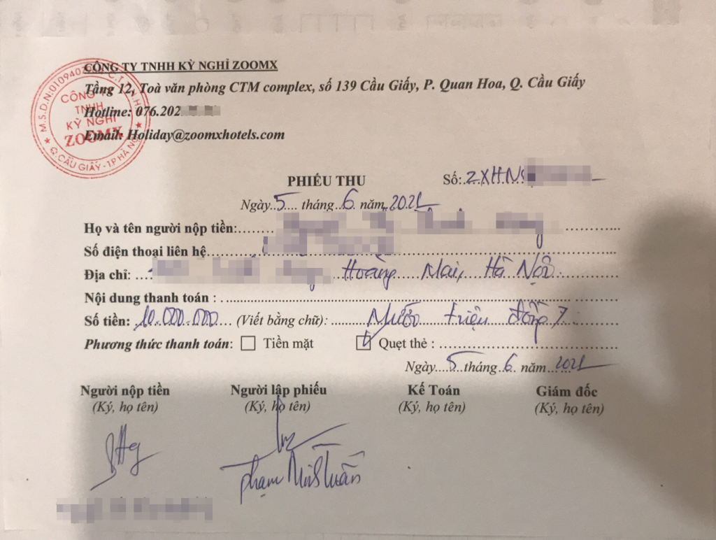 Xuất hóa đơn sau nửa năm, Công ty Zoomx bị xử phạt khi hủy thỏa thuận đặt mua kỳ nghỉ Xuất hóa đơn sau nửa năm, Công ty Zoomx bị xử phạt khi hủy thỏa thuận đặt mua kỳ nghỉ