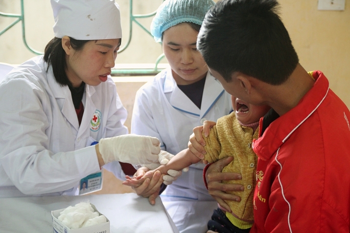 hang nghin hoc sinh duoc lay mau xet nghiem san lon mien phi o bac ninh