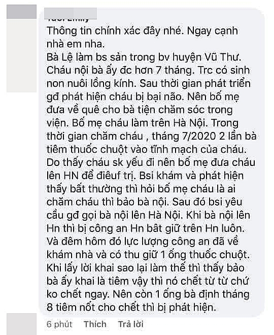 thai binh nghi van be 7 thang tuoi bi ba noi dau doc