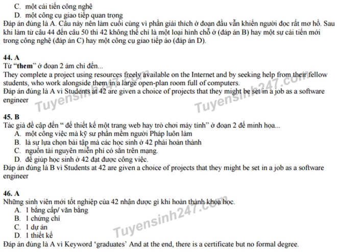 Gợi ý giải đề thi thử nghiệm THPT quốc gia 2017 môn tiếng Anh