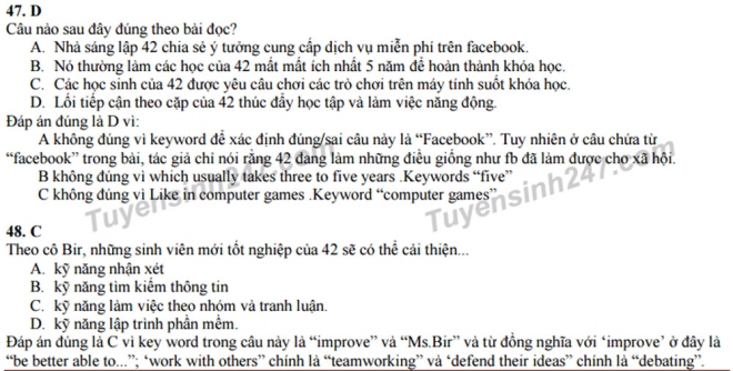 Gợi ý giải đề thi thử nghiệm THPT quốc gia 2017 môn tiếng Anh