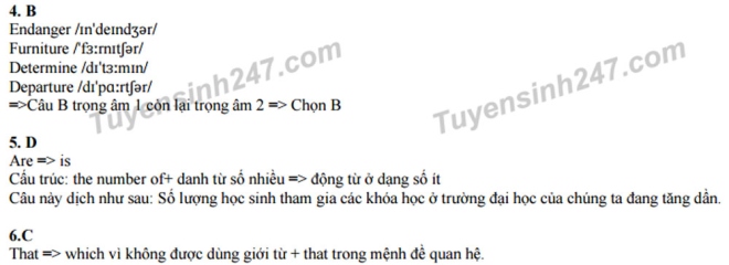 Gợi ý giải đề thi thử nghiệm THPT quốc gia 2017 môn tiếng Anh