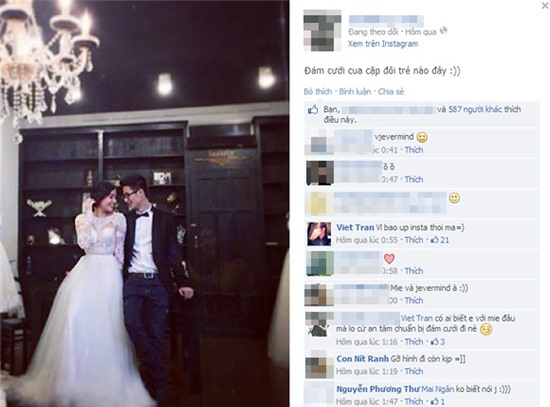 JVevermind và Mie bất ngờ khoe ảnh cưới lung linh