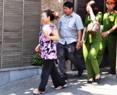 Nữ đại gia Minh Phượng lúc bị bắt