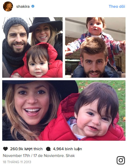 Những khoảnh khắc ngọt ngào của Shakira và chồng trẻ