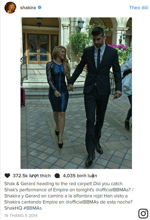 Những khoảnh khắc ngọt ngào của Shakira và chồng trẻ