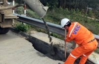 Khắc phục xong điểm xói lở trên cao tốc Nội Bài – Lào Cai