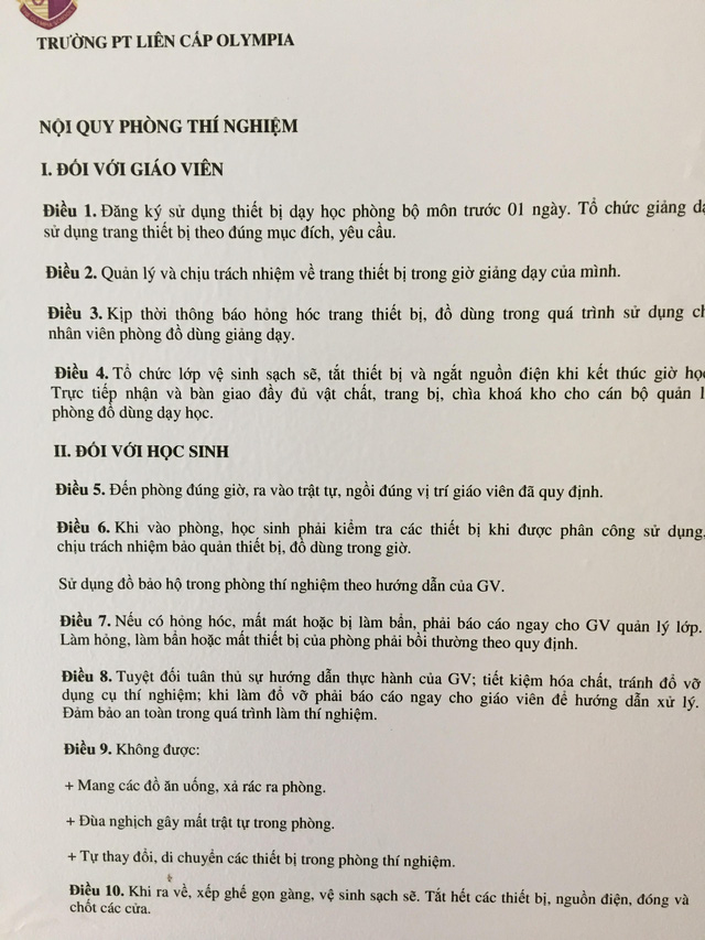 Bỏng nặng vì nổ ở phòng thực hành Hóa: Giật mình quy chuẩn phòng thí nghiệm