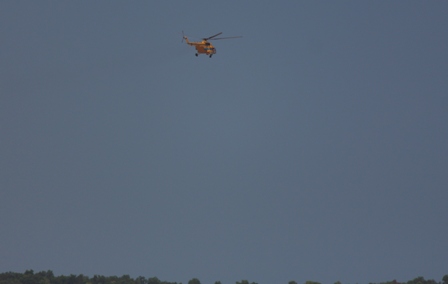 Chiếc Mi 171 số hiệu 02 hướng về đảo Thổ Chu, cách Phú Quốc gần 300km. (Ảnh: Công Quang)