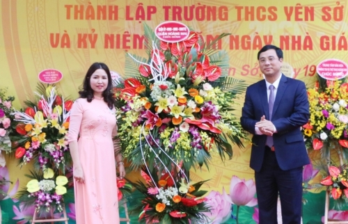 Trường THCS Yên Sở kỷ niệm 60 năm ngày thành lập và 38 năm Ngày Nhà giáo Việt Nam