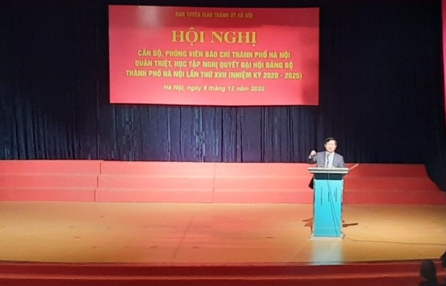 Hà Nội: Tổ chức học tập Nghị quyết ĐH Đảng bộ thành phố lần thứ XVII cho hơn 400 cán bộ, phóng viên