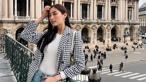 Lương Thùy Linh “lên đồ” dạo Paris giữa thời tiết dưới 10 độ C