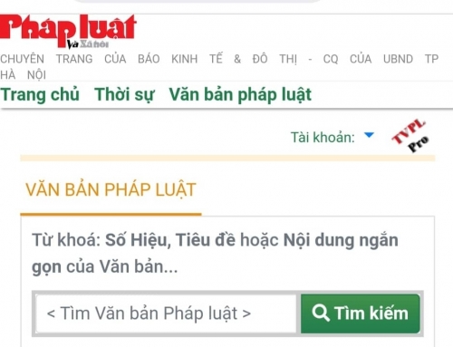 Ra mắt Cổng tra cứu Văn bản pháp luật trên chuyên trang Pháp luật và Xã hội