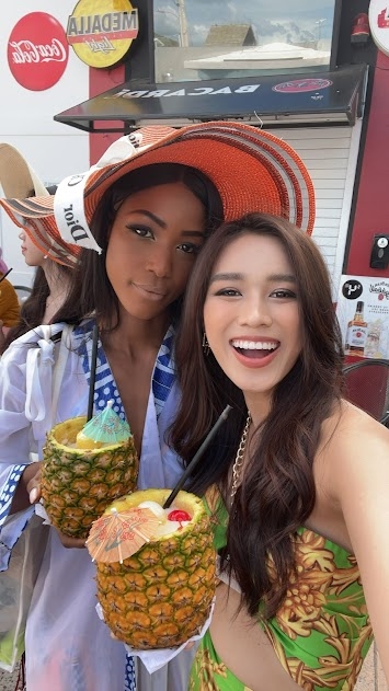 Hoa hậu Đỗ Hà “đọ dáng” cùng các thí sinh trong phần thi Miss Sport
