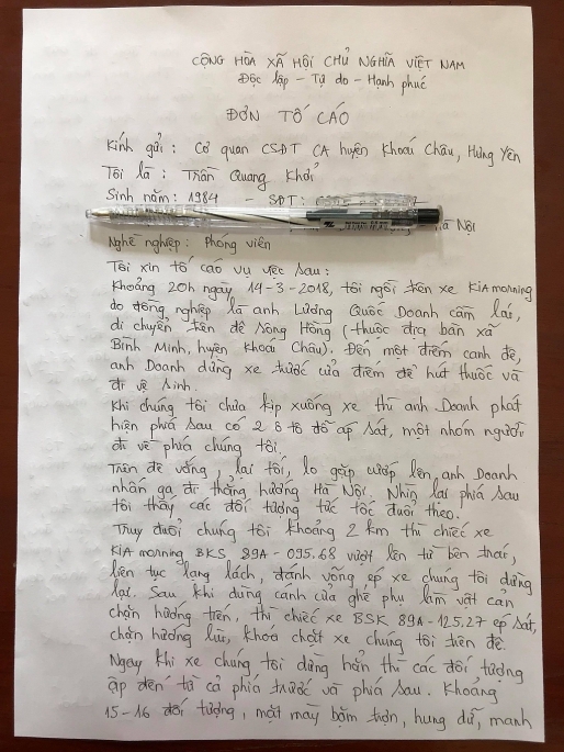 giam doc ca tinh hung yen chi dao dieu tra vu hai nha bao bi truy duoi trong dem