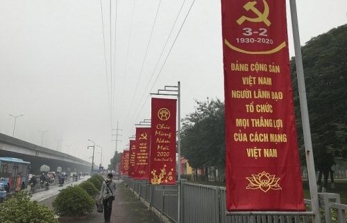 Hà Nội rực rỡ cờ, hoa mừng 90 năm Ngày thành lập Đảng Cộng sản Việt Nam