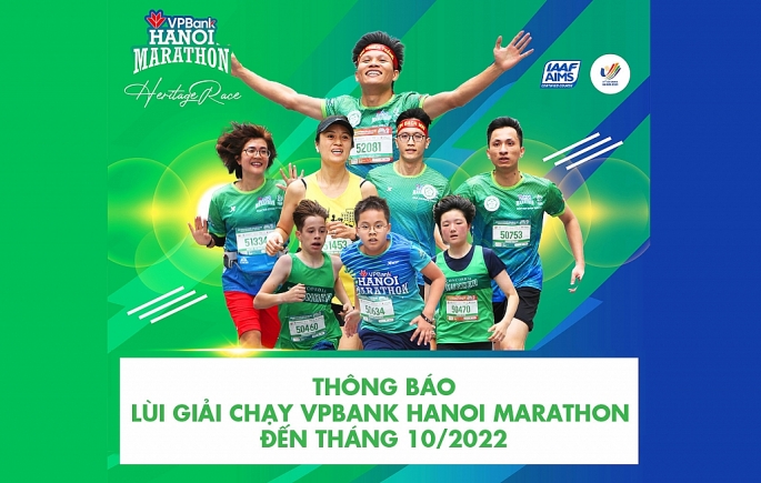 VPBank thông báo lùi giải chạy VPBank Hanoi Marathon – Hành trình Di sản 2021 sang tháng 10-2022