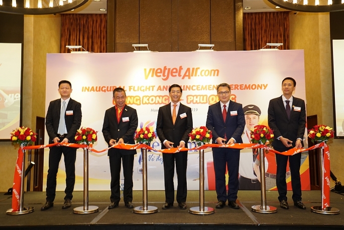 Vietjet mở rộng mạng bay quốc tế, khai trương thương mại đường bay thẳng Phú Quốc - Hồng Kông vietjet mo rong mang bay quoc te khai truong thuong mai duong bay thang phu quoc hong kong