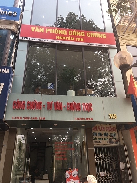 Văn phòng công chứng Nguyễn Thu, nơi xảy ra nhiều sai phạm nghiêm trọng