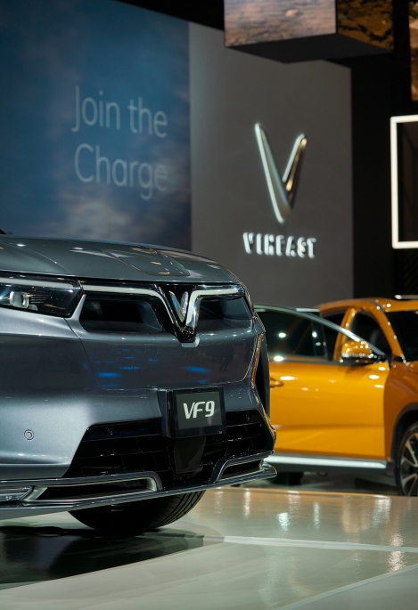 VinFast trưng bày 3 mẫu xe VF 7, VF 8, VF 9 tại triển lãm NYIAS 2022.