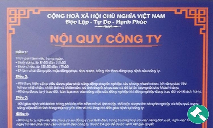 khi nao doanh nghiep phai co noi quy lao dong bang van ban